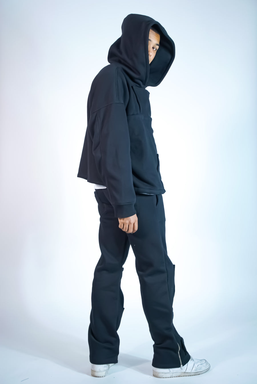 MONISM COLLECTION HOODIE ZIPPED UTILITY BLACK 4