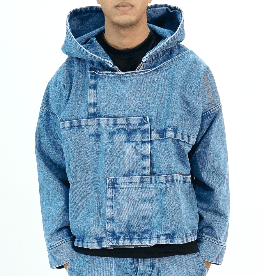 VESTE UTILITY BLUE DENIM W/O