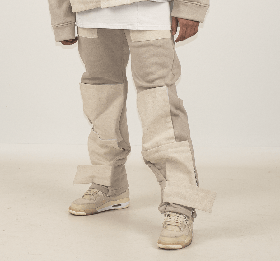 STRAPPED PANTS UTILITY - BEIGE