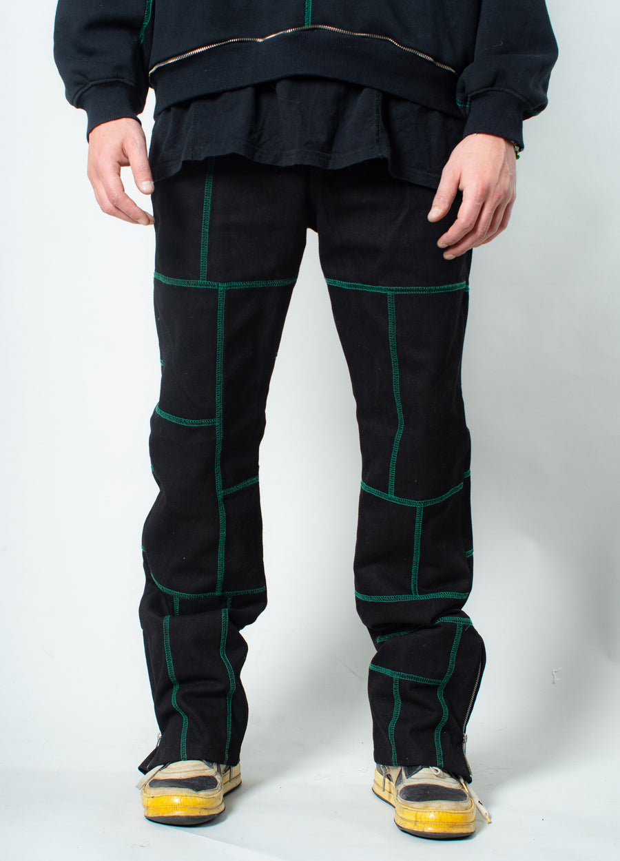 JEANS LINES - NOIR & VERT