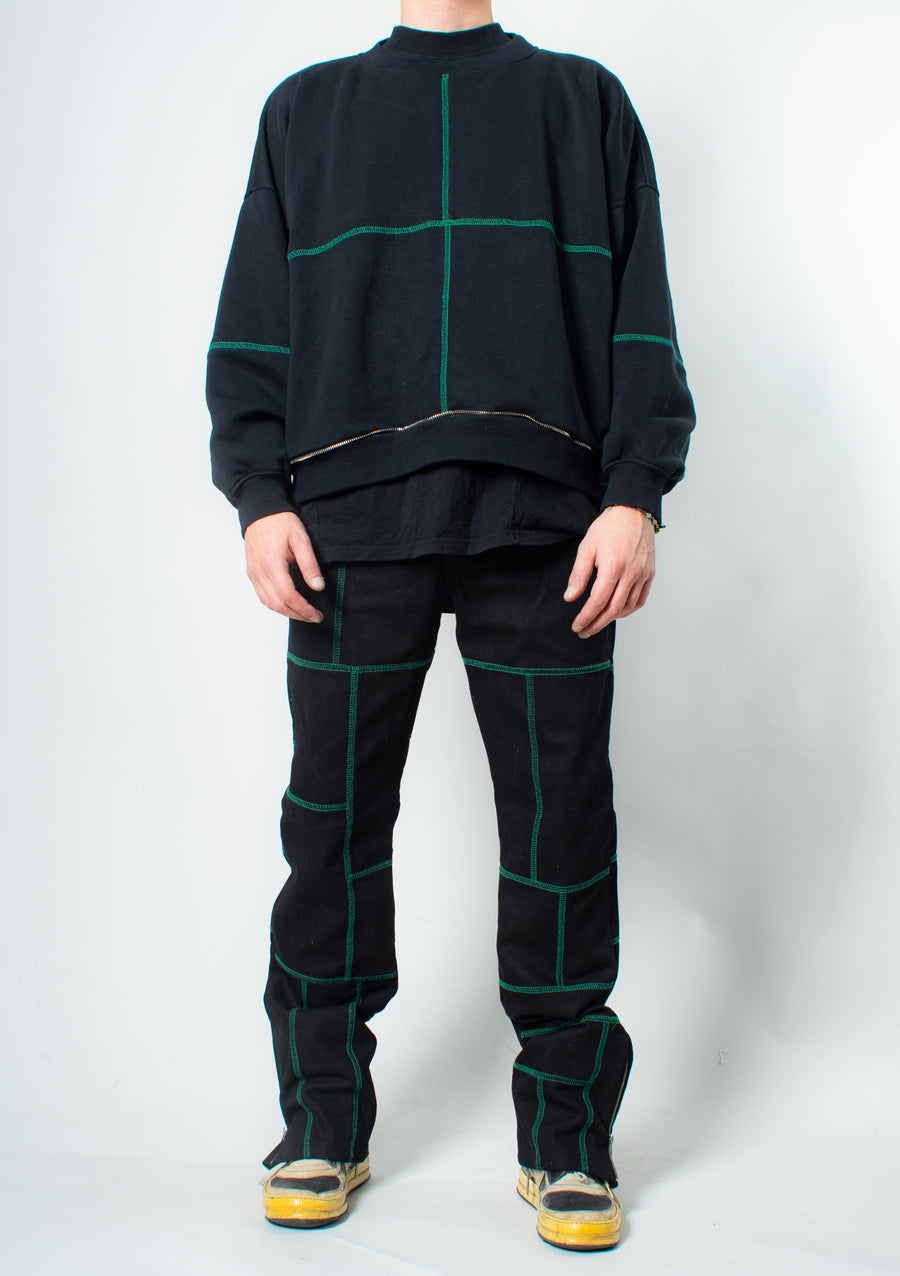 JEANS LINES - NOIR & VERT