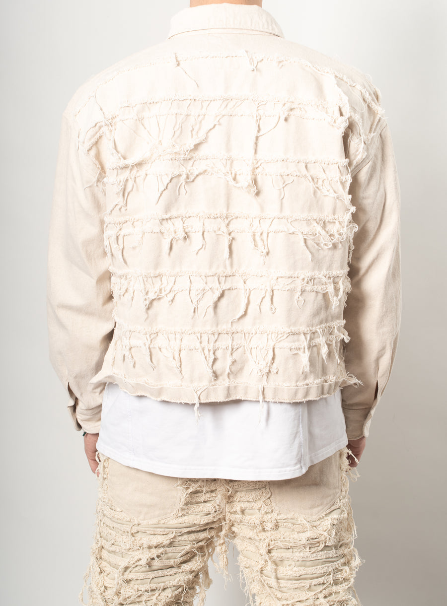 VESTE JEANS WEB - BEIGE (SABLE)