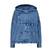 UTILITY ZIPPED HOODIE - BLUE DENIM W/O MONISM COLLECTION